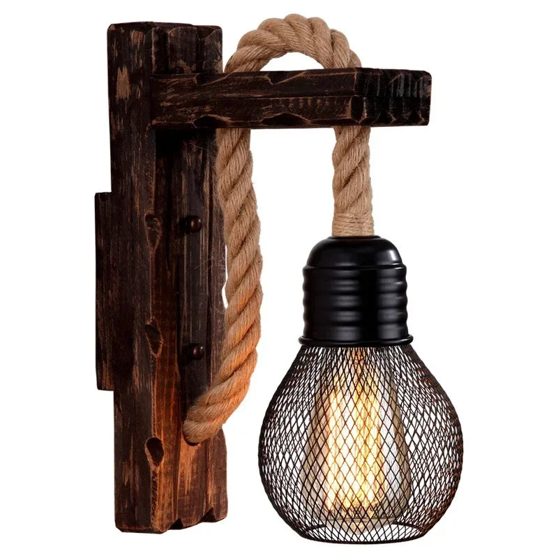 lampe murale bois