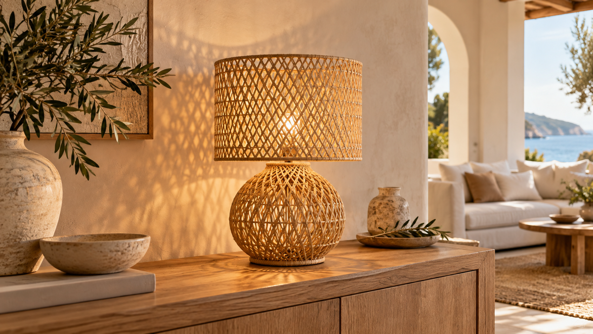 Lampes en rotin