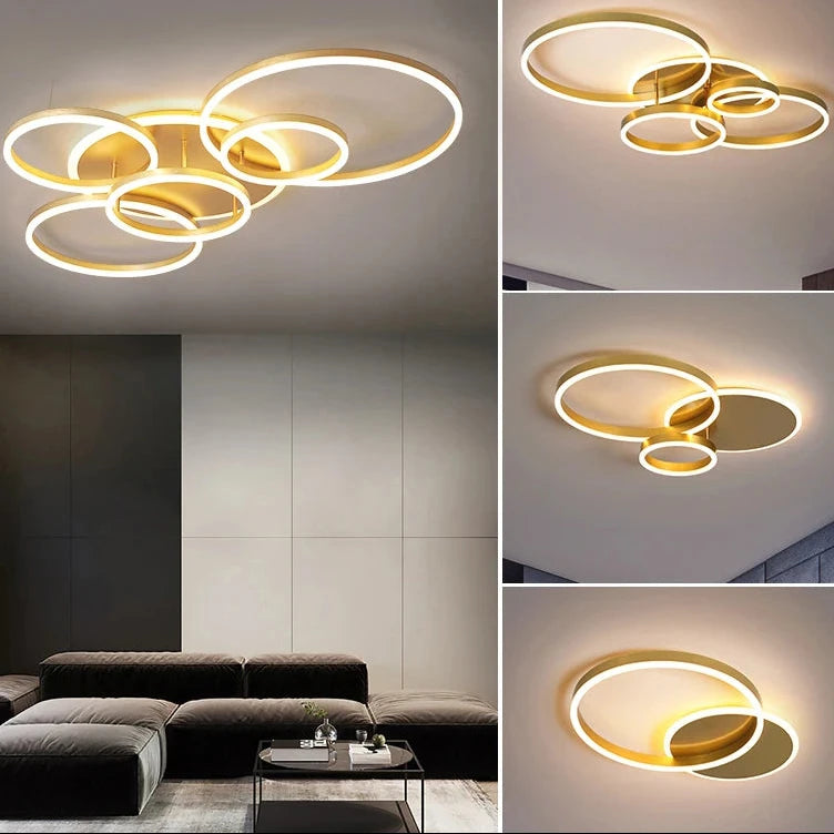 lampe salon doré