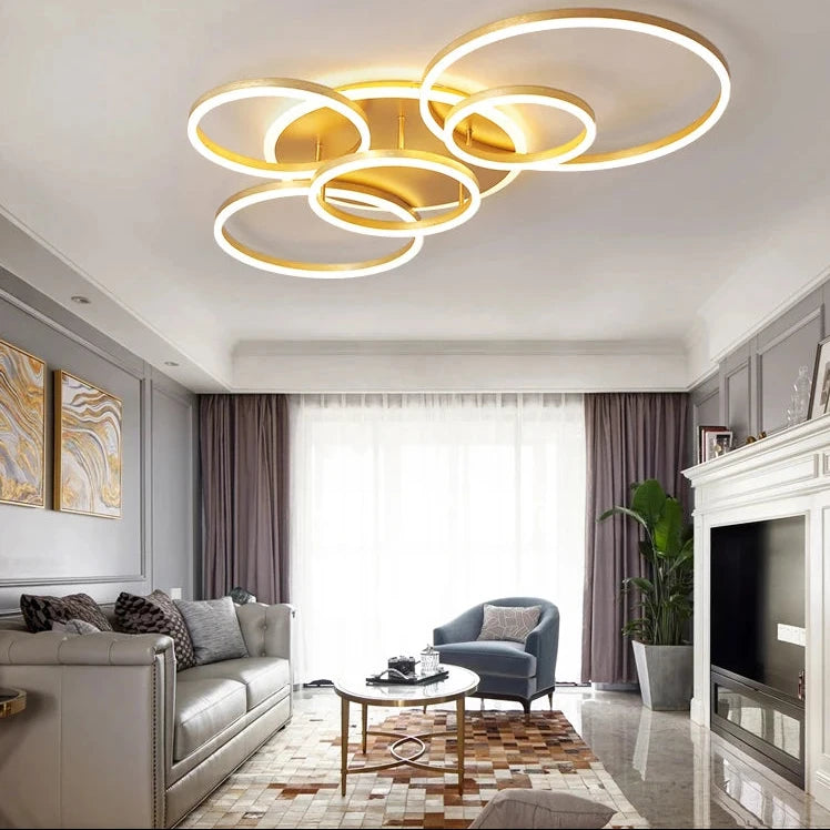 lampe salon doré