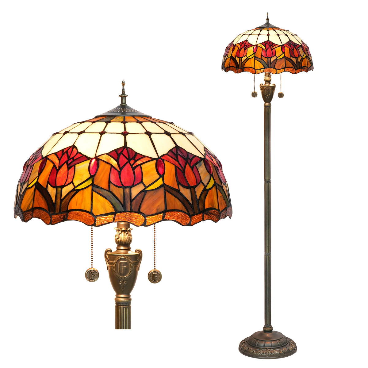 lampe pied en verre