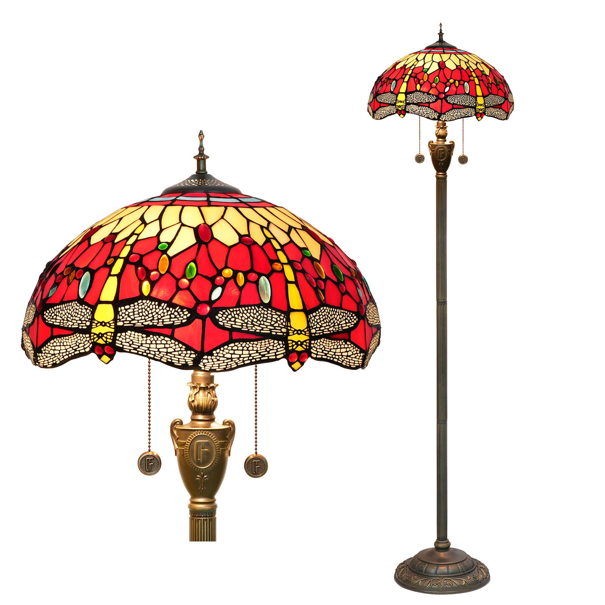 lampe pied en verre
