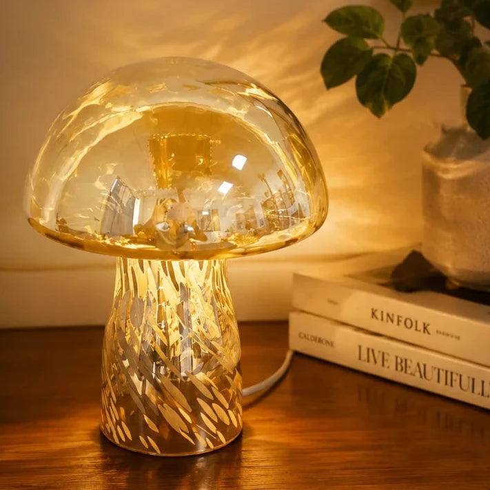 Lampe champignon verre