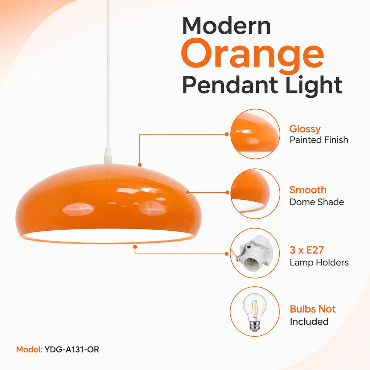 Lampe vintage orange