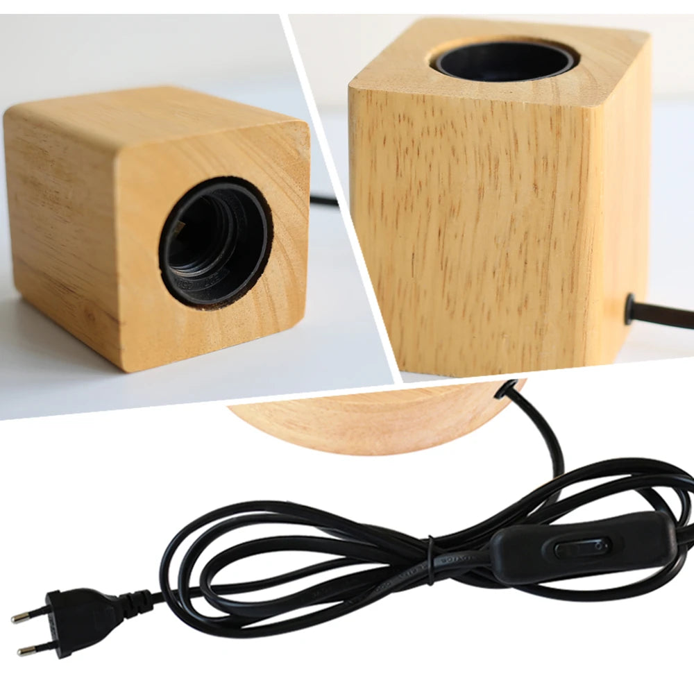 Lampe de bureau en bois