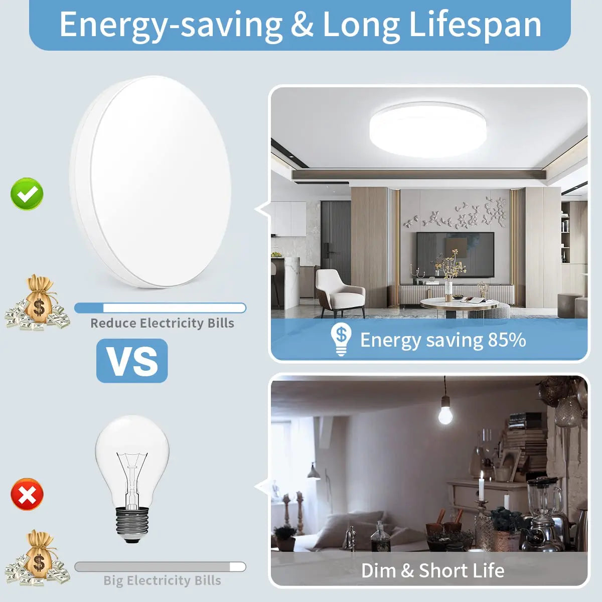 Lampe plafond salon
