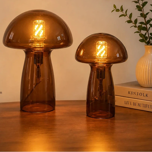 Lampe champignon verre
