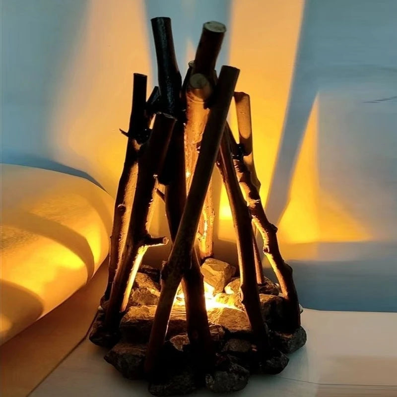 Lampe bois flotté