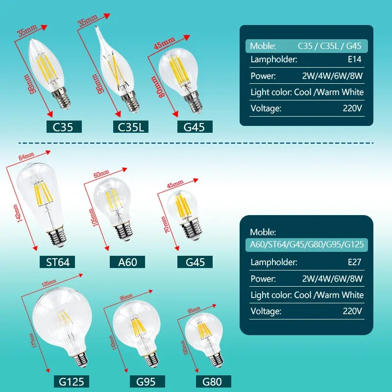 lampe led filament e27