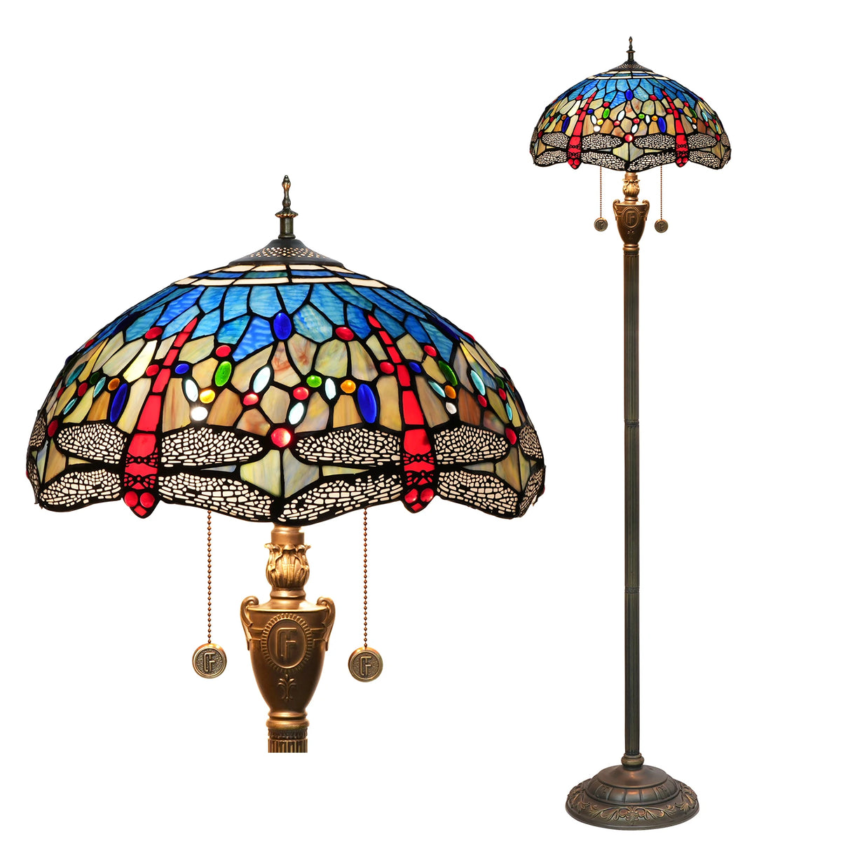 lampe pied en verre