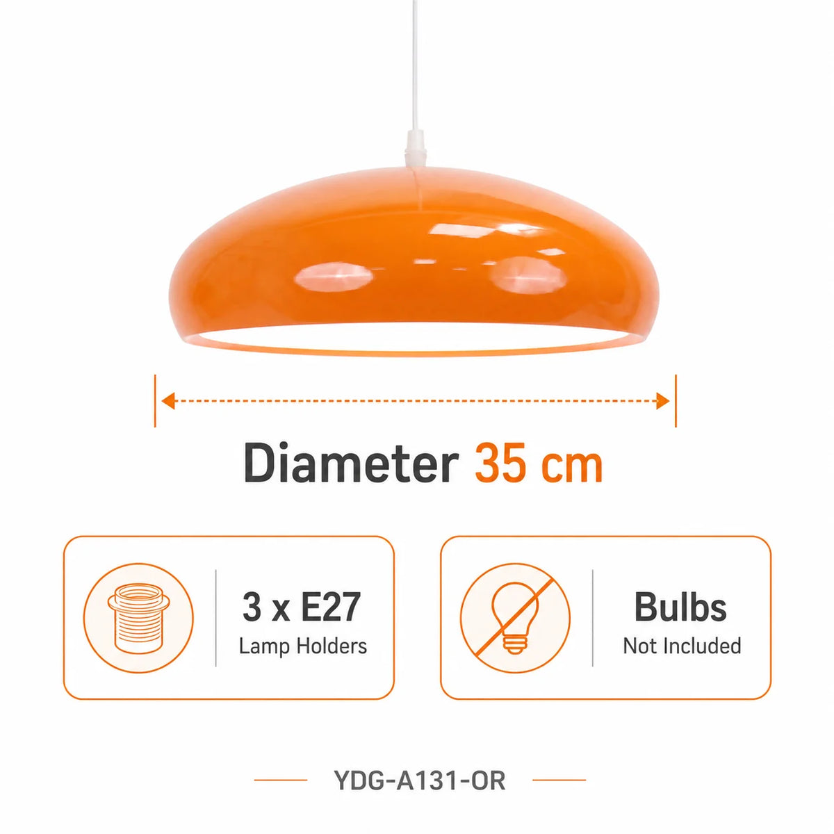 Lampe vintage orange
