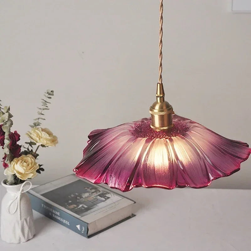 lampe fleur vintage