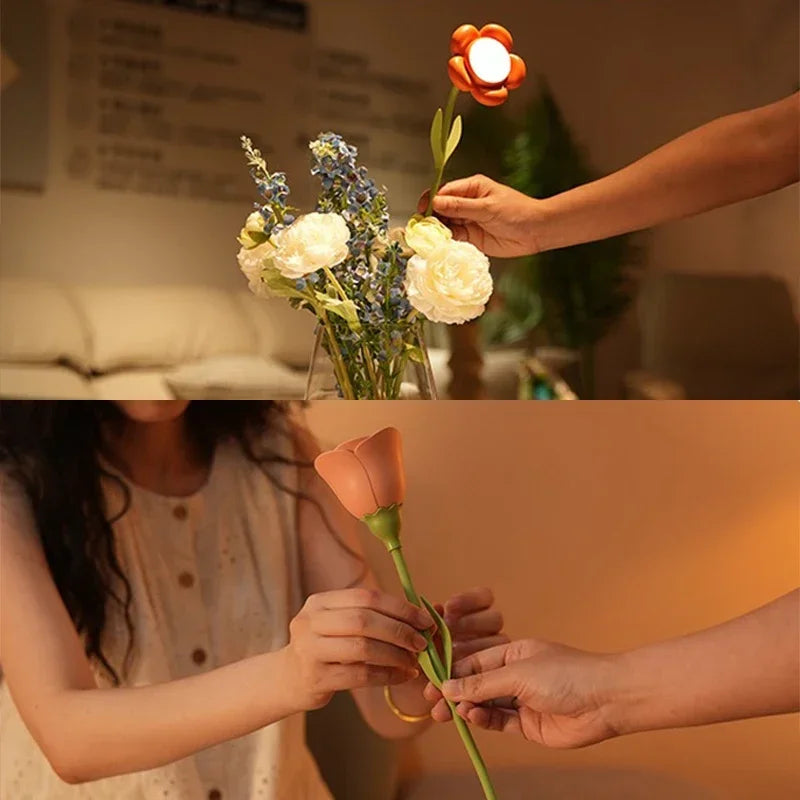 Lampe de chevet fleur