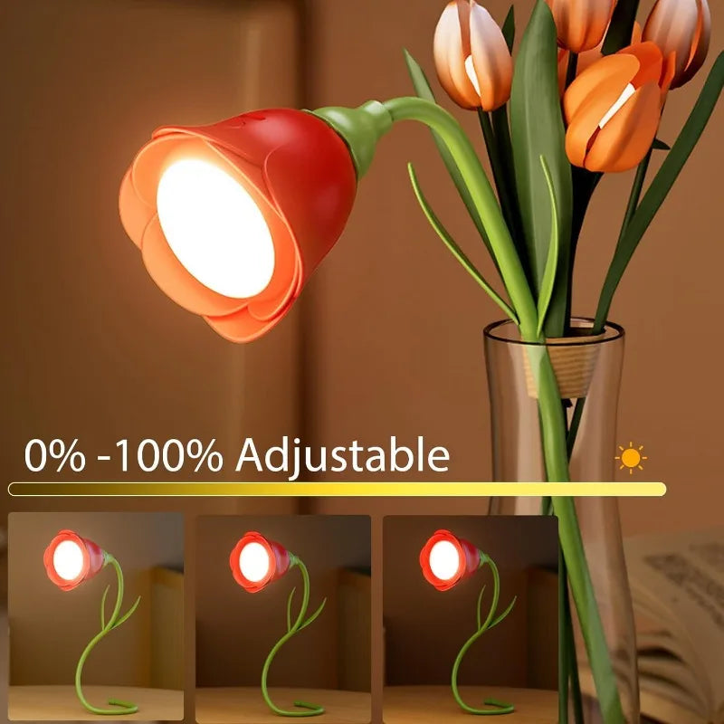 Lampe de chevet fleur