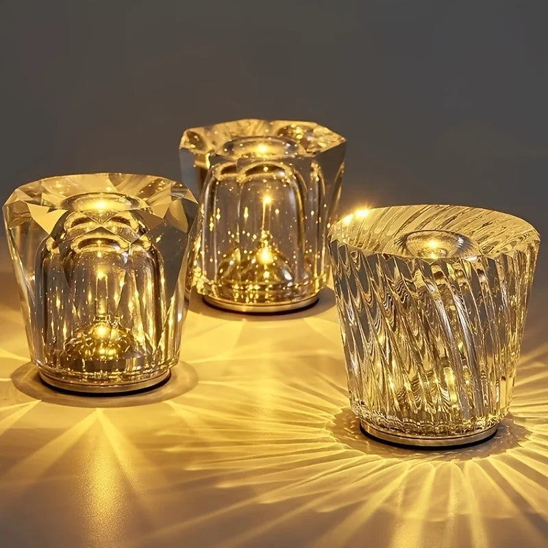 Lampe de chevet en cristal