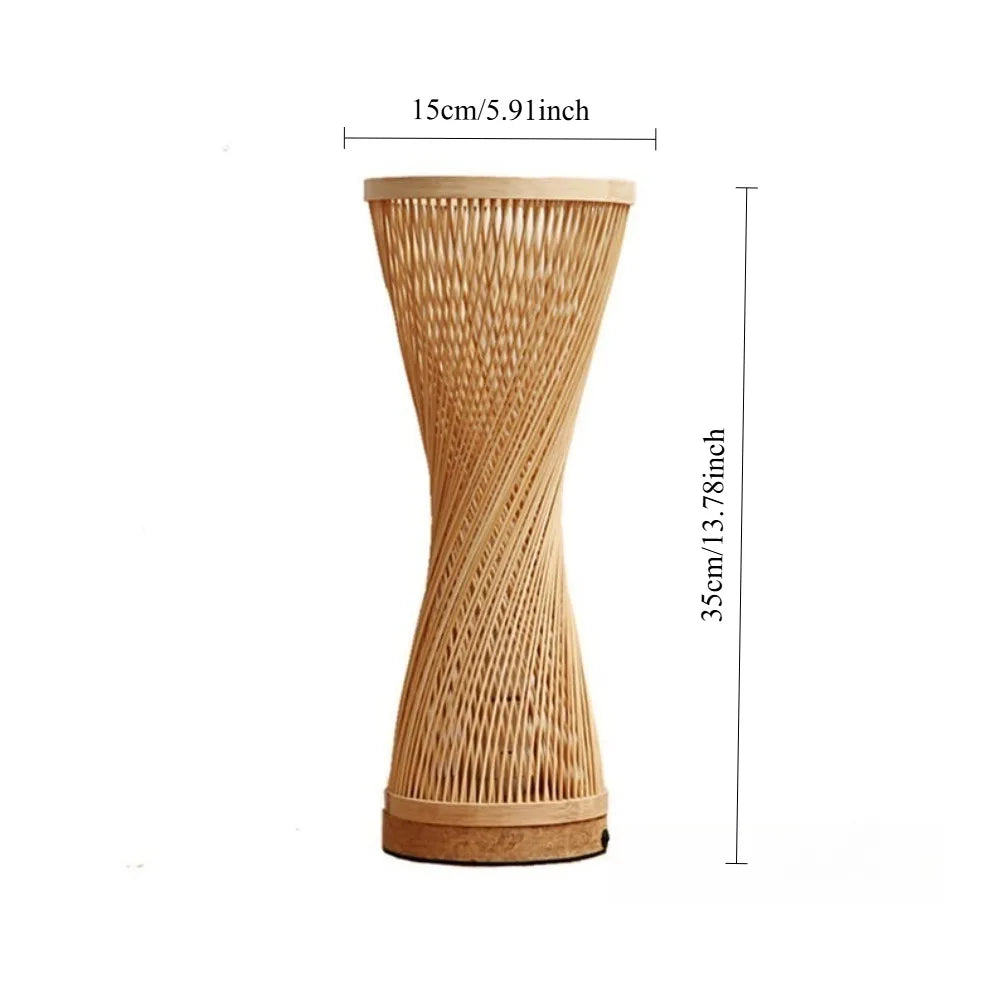 Lampe de chevet rotin
