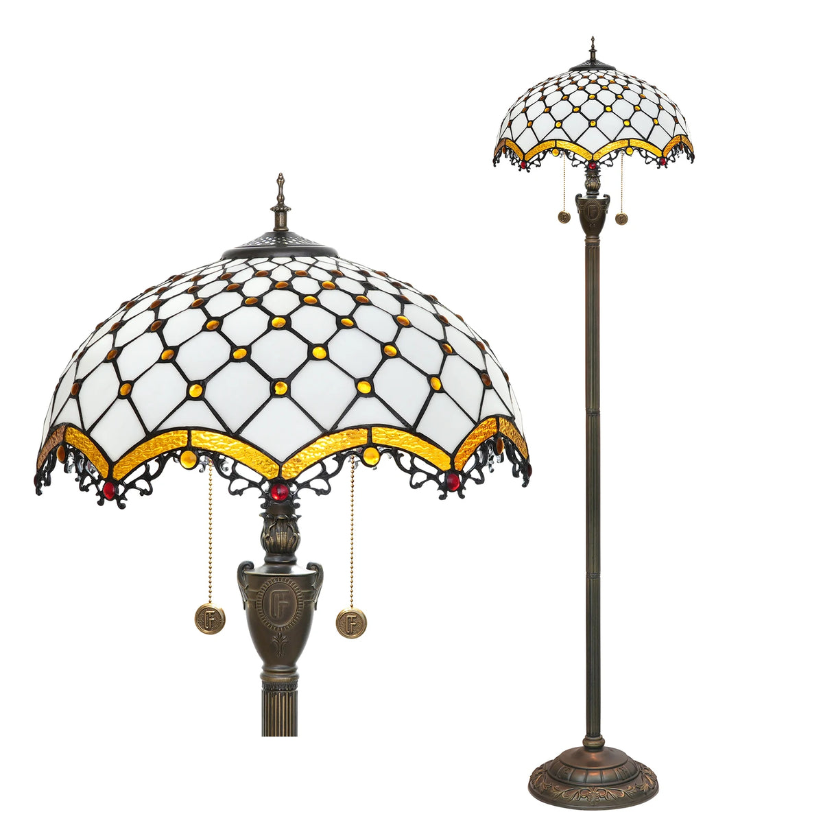 lampe pied en verre