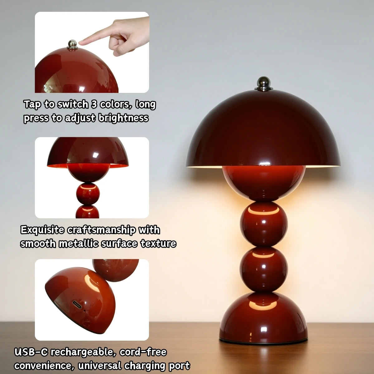 Lampe champignon vintage