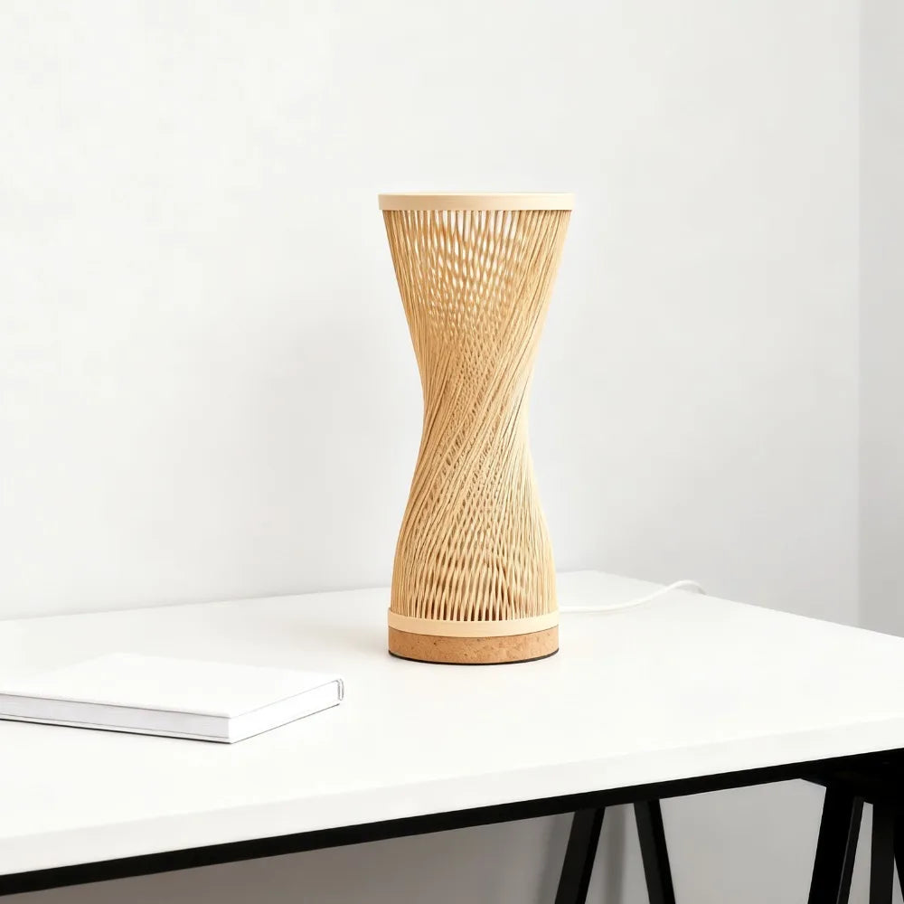 Lampe de chevet rotin