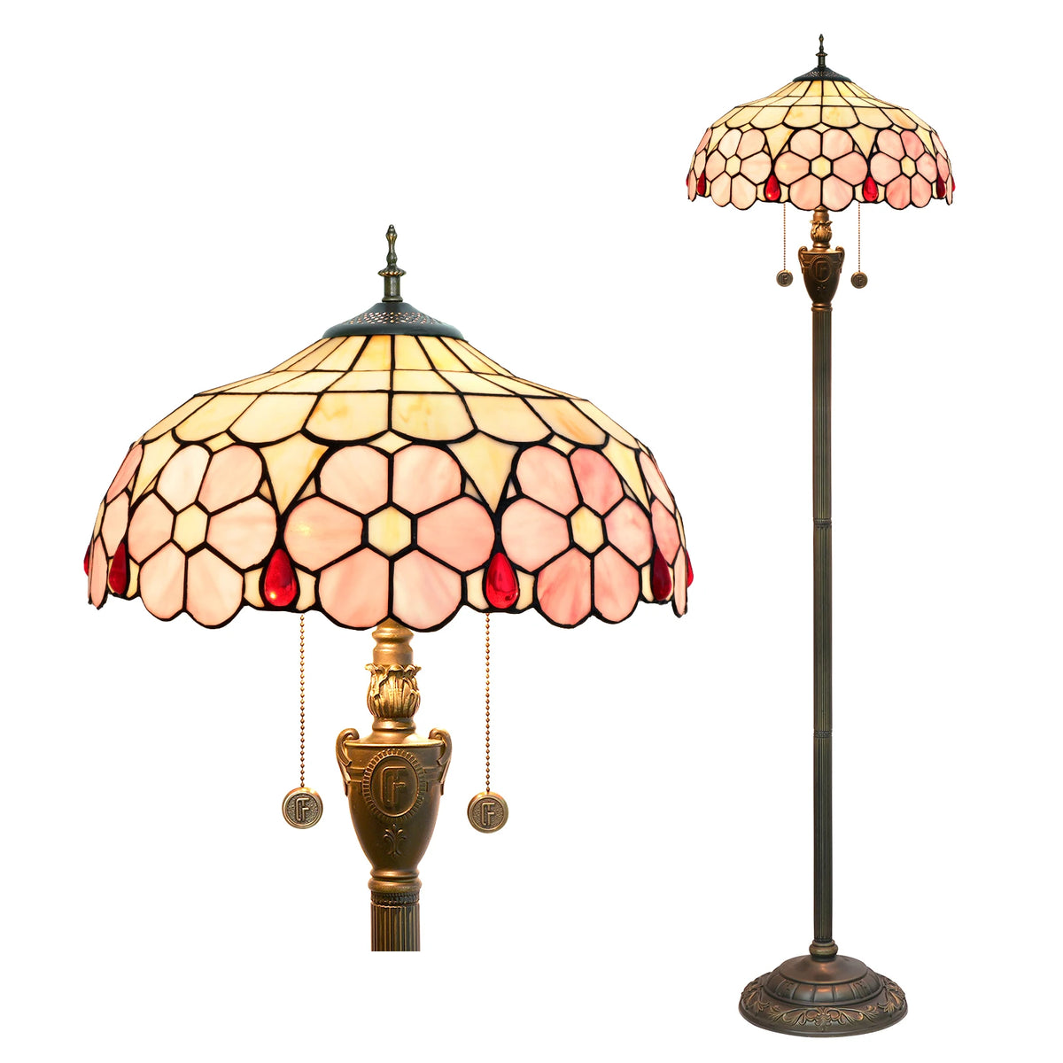 lampe pied en verre
