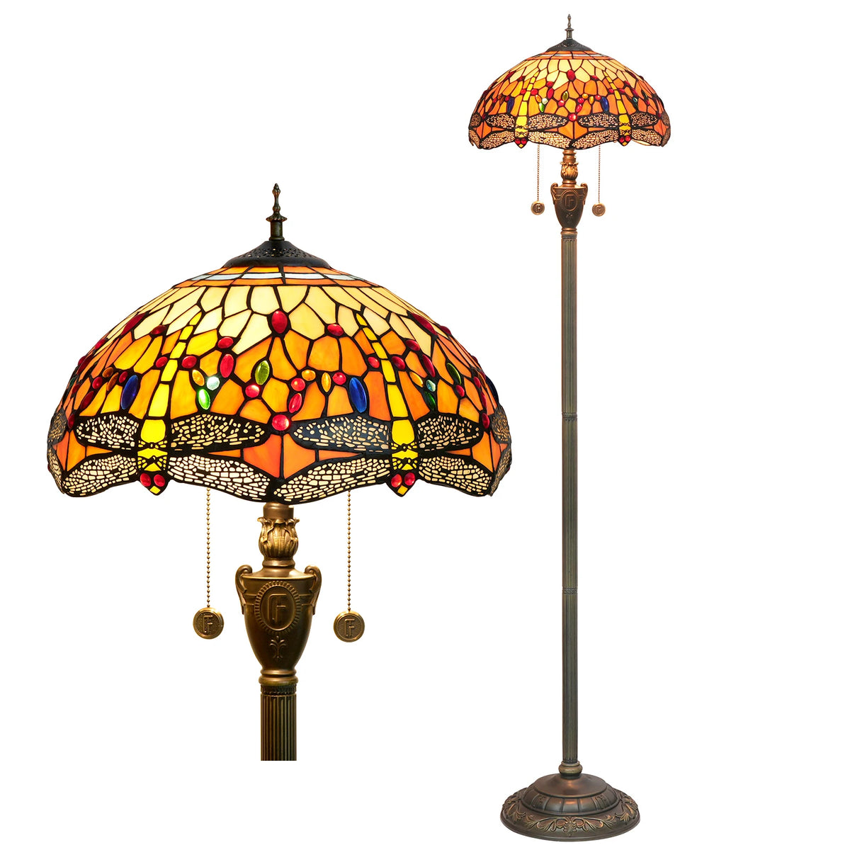 lampe pied en verre