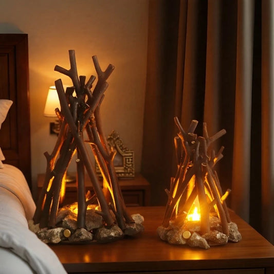 Lampe bois flotté