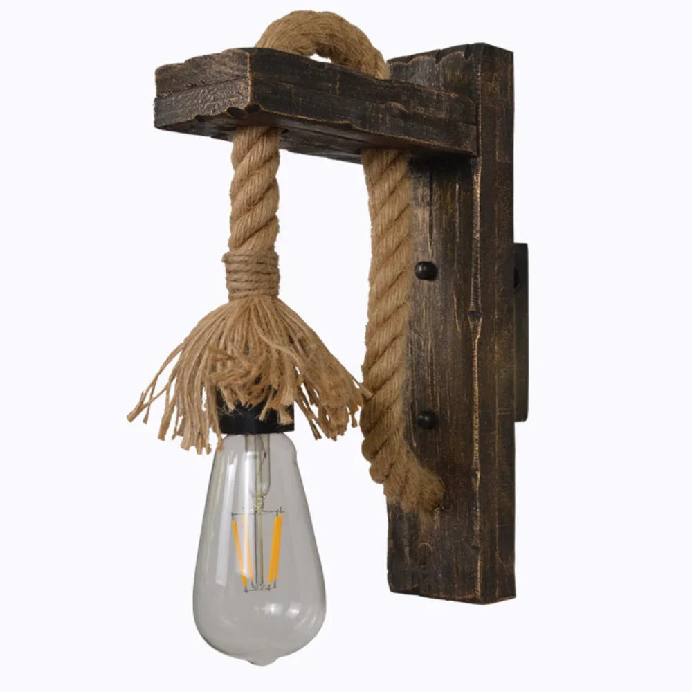 lampe murale bois