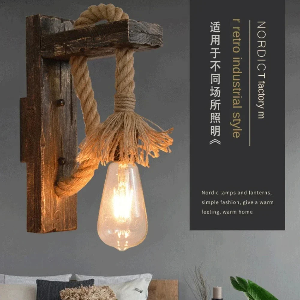 lampe murale bois