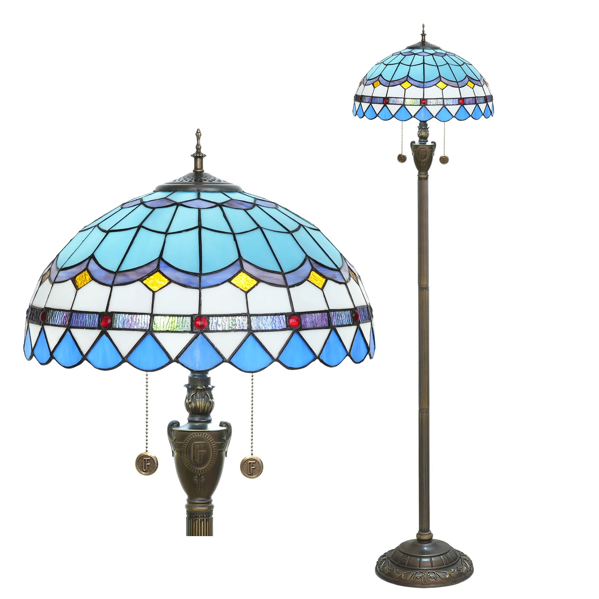 lampe pied en verre