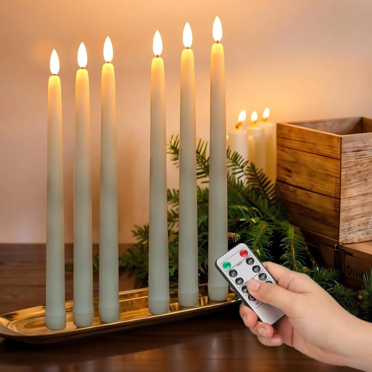 Lampe bougies longues