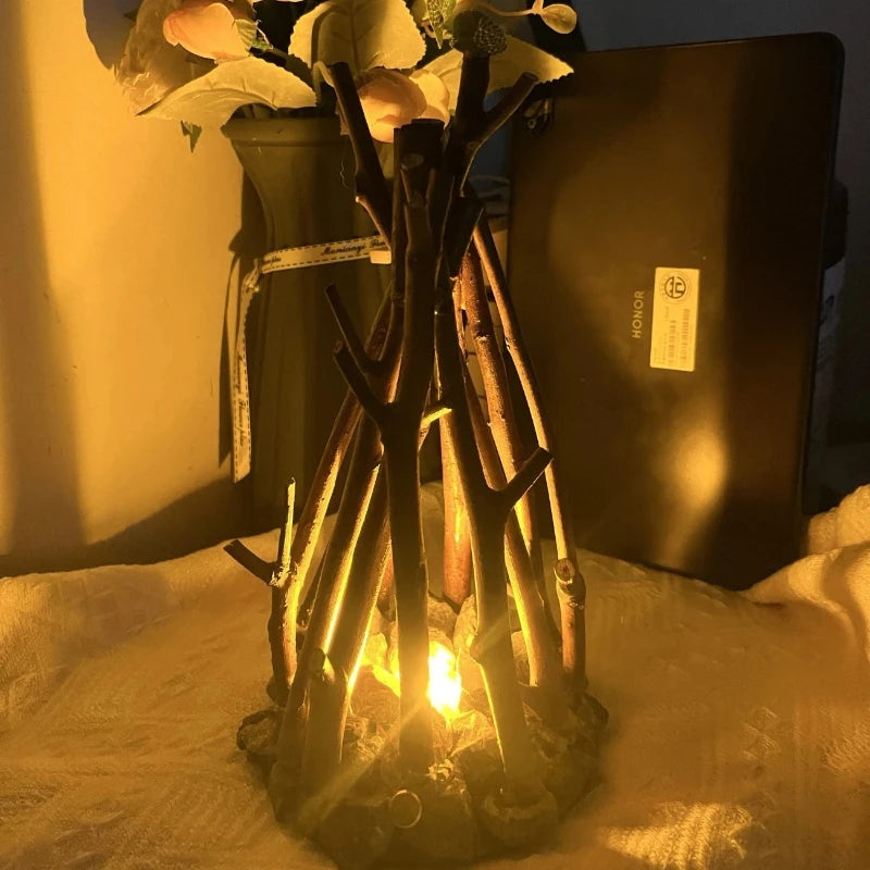 Lampe bois flotté
