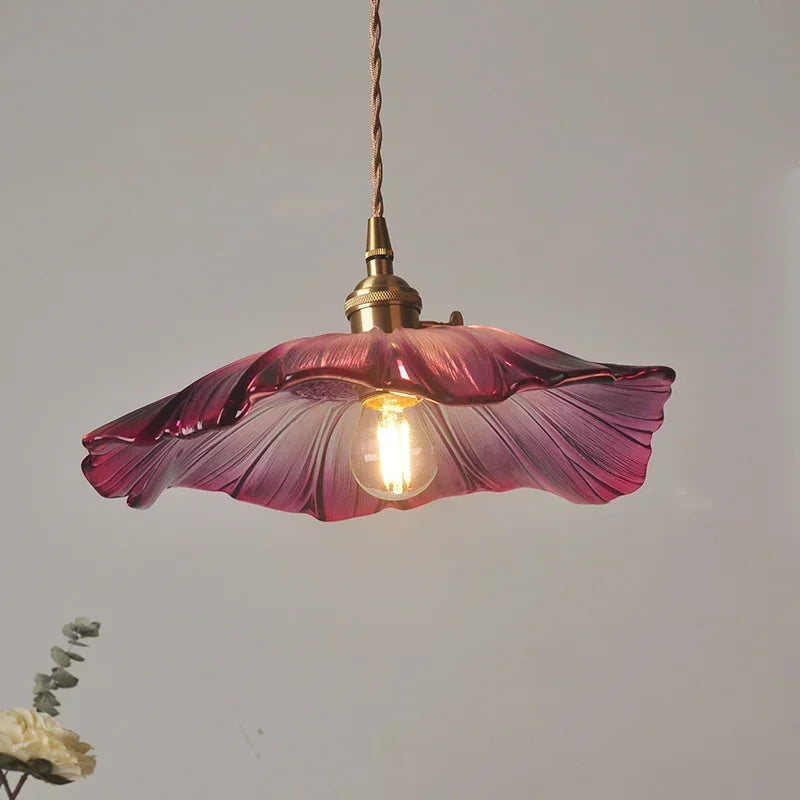 lampe fleur vintage