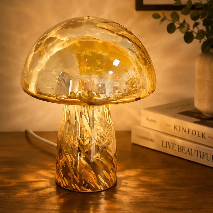 Lampe champignon verre