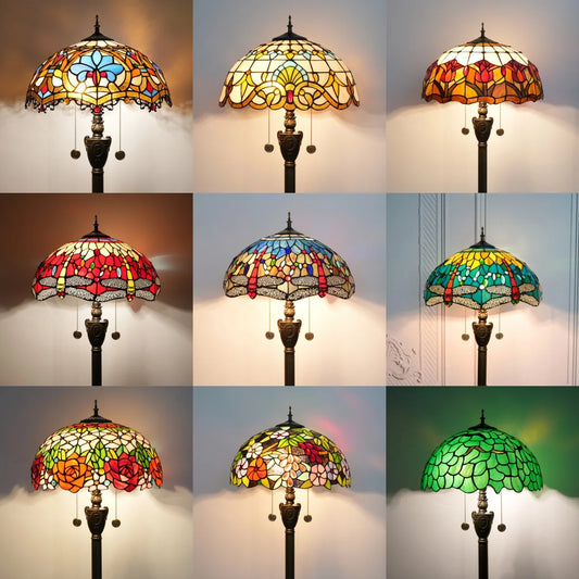 lampe pied en verre
