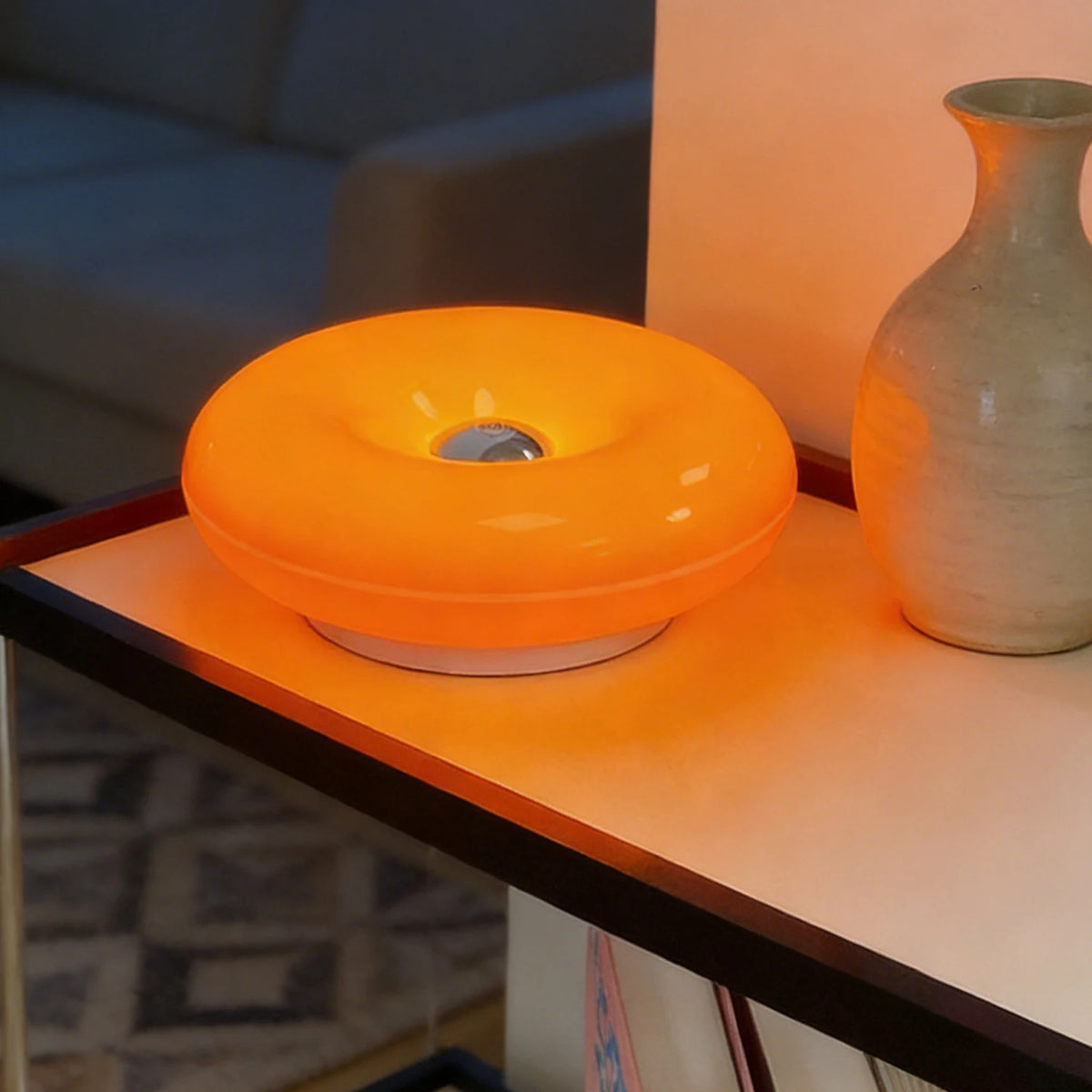 lampe orange année 70