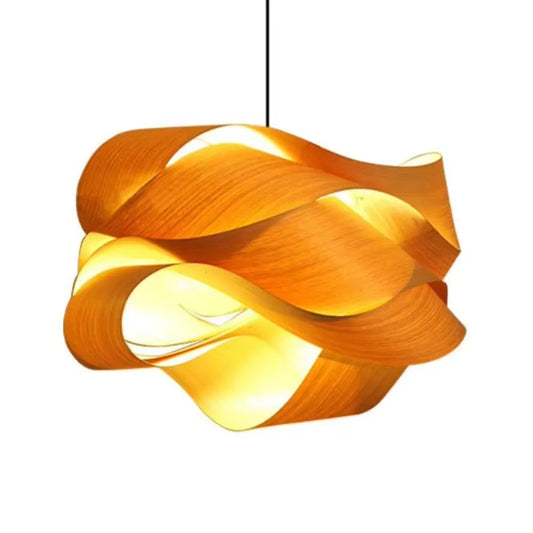 Lampe en bois artisanale