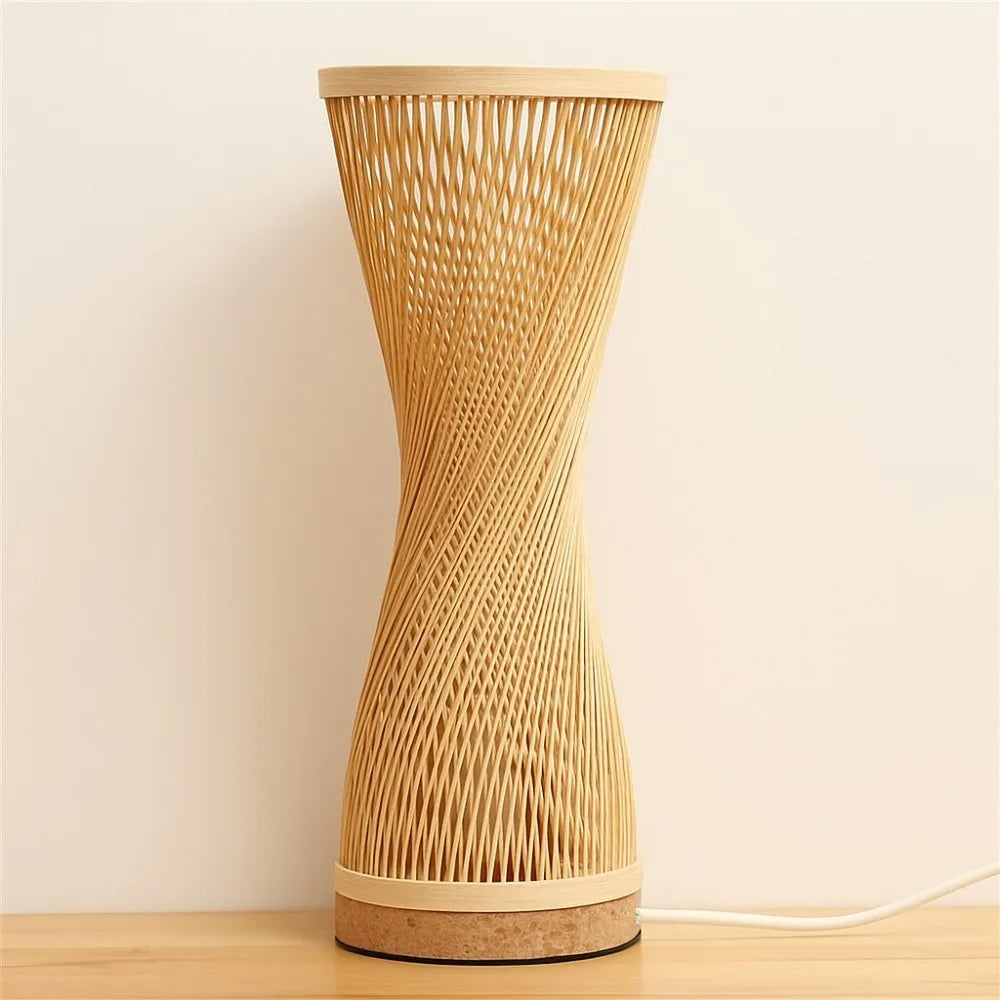 Lampe de chevet rotin