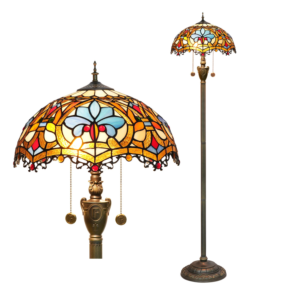 lampe pied en verre