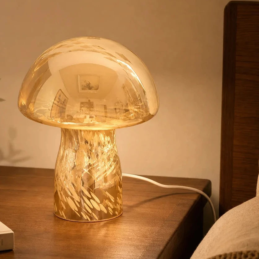 Lampe champignon verre