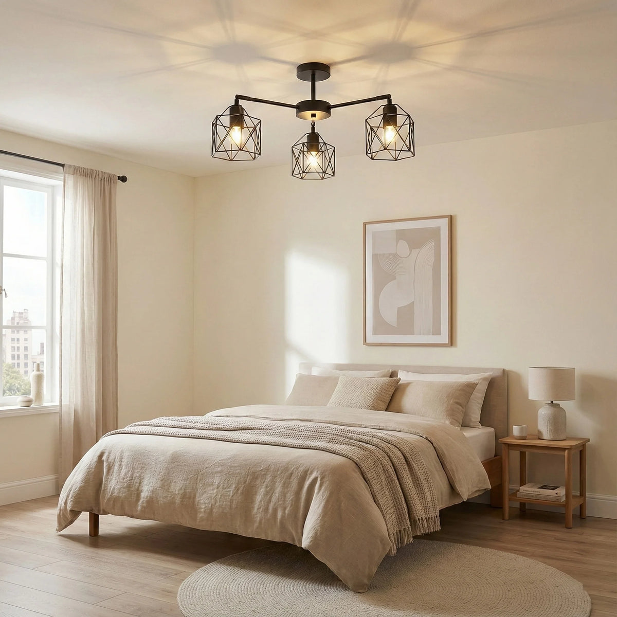 lampe salon industriel