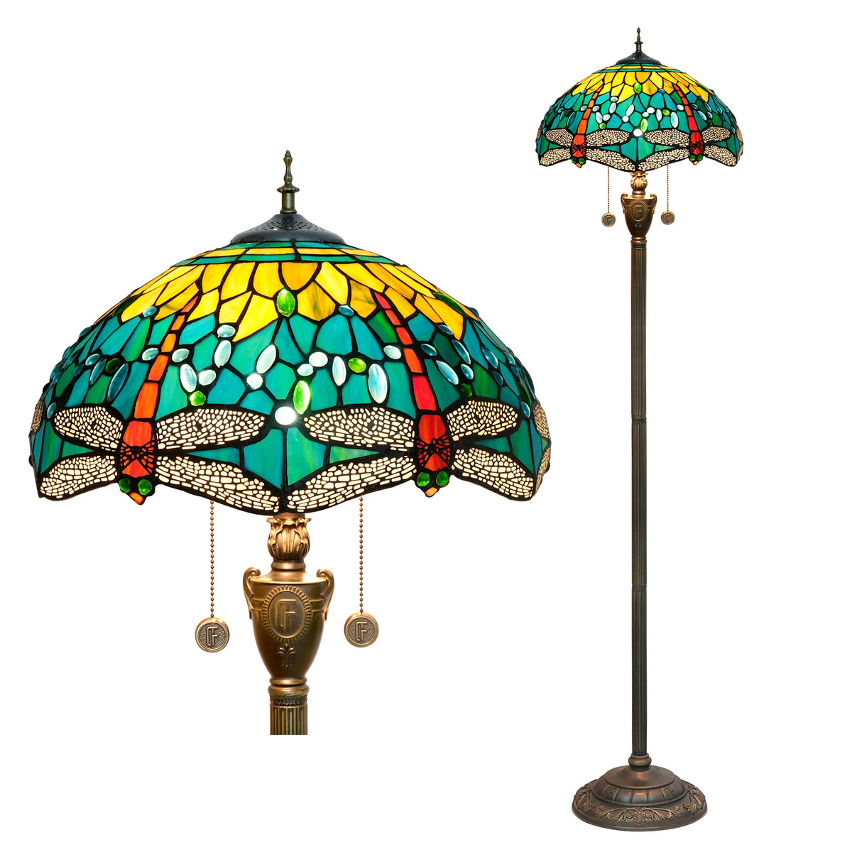 lampe pied en verre