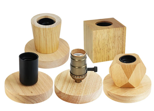 Lampe de bureau en bois