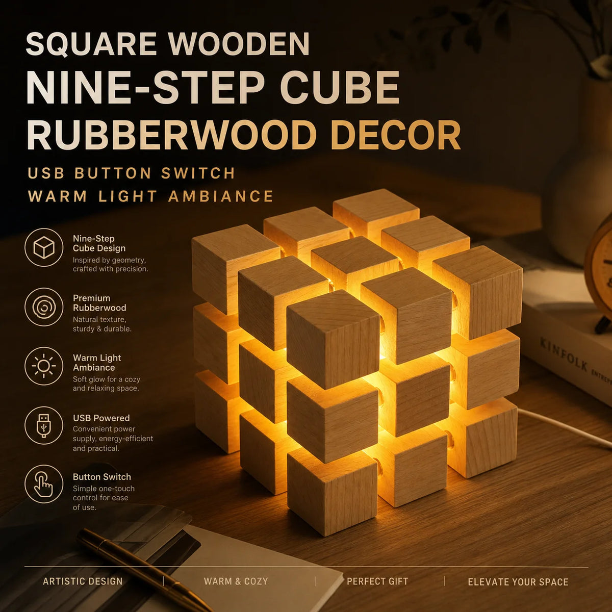 Lampes en bois naturel