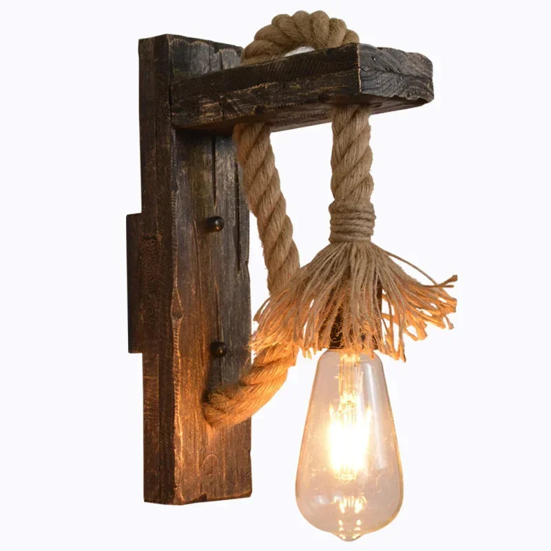 lampe murale bois