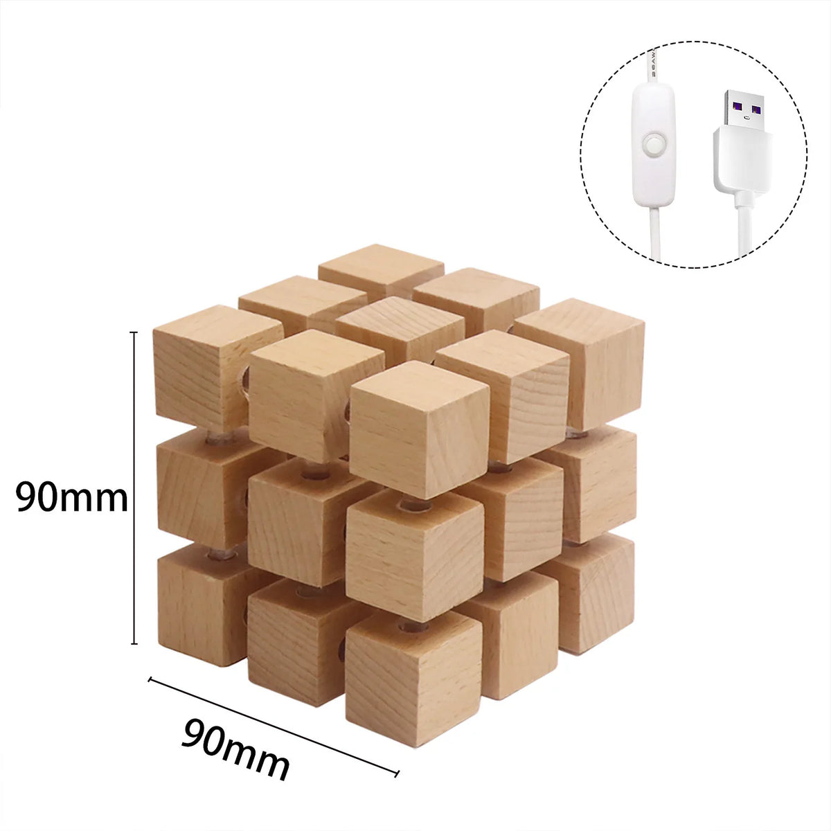 Lampes en bois naturel