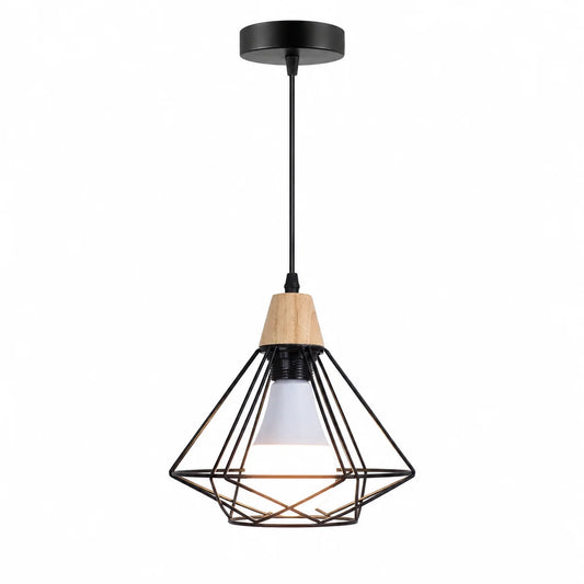lampe noir et bois