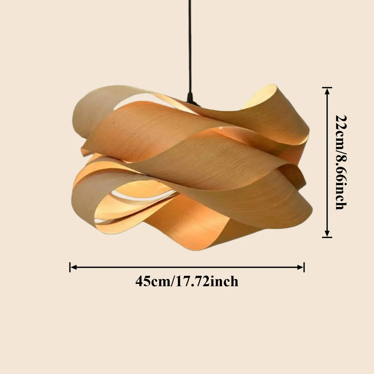 Lampe en bois artisanale
