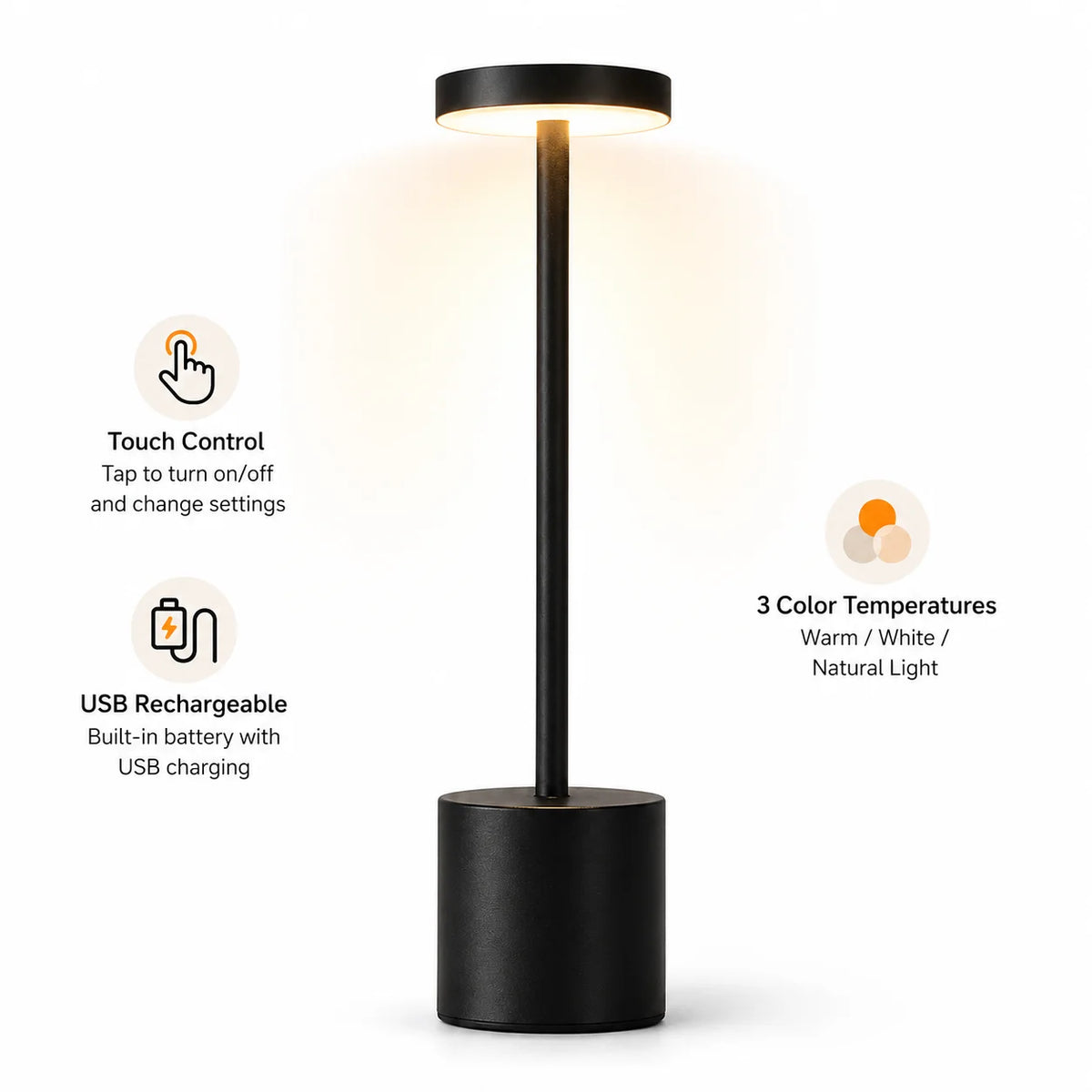lampe led sans fil rechargeable à poser