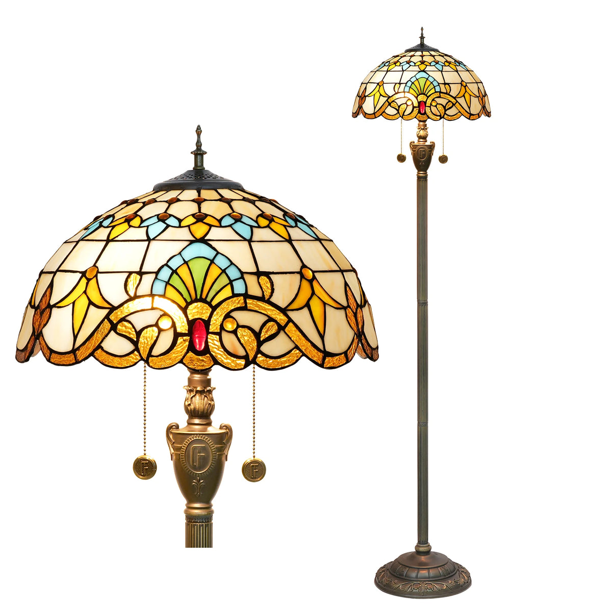 lampe pied en verre