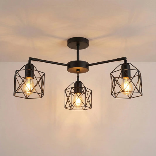 lampe salon industriel